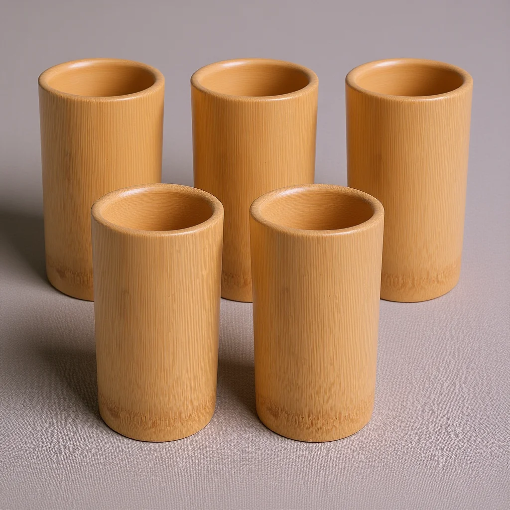

5pcs Bamboo Cupping Cups Premium Material Strong Suction For Home Massage Therapy Body Care Tool Vacuum Skin Treatment