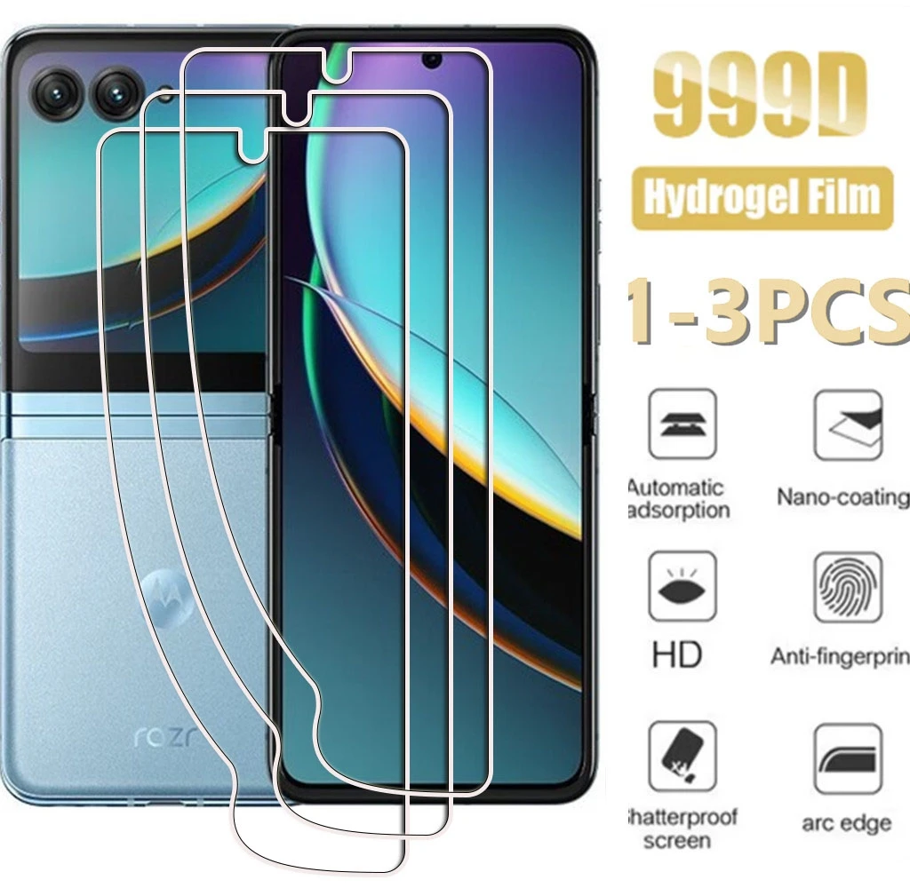 

1-3 Pcs For Motorola Razr 40 Ultra 2023 Razr40Ultra Razr+ Plus Hydraulic Hydrogel Film Full Protective Screen Protector Cover