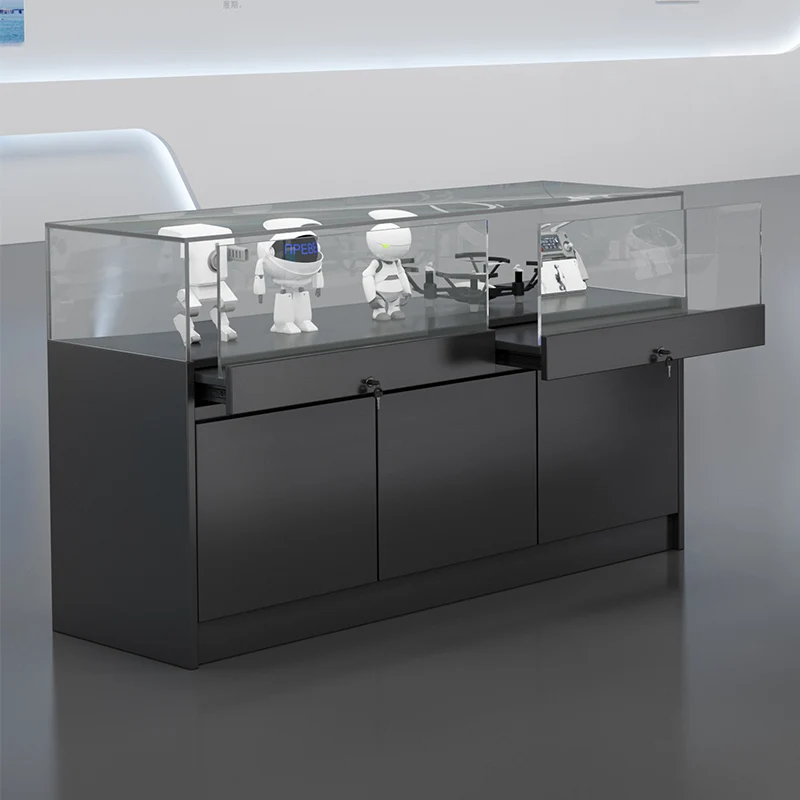 Jewelry Counter Custom Shopping Mall Glass Display Cabinet Sample Exhibition Display Cabinet Museum Cultural Relics