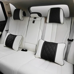 NAPPA Leather Car Headrest Lumbar Pillow Mercedes-Maybach S-Class Design Universal Car Interior Seat Support Head Neck Cushion