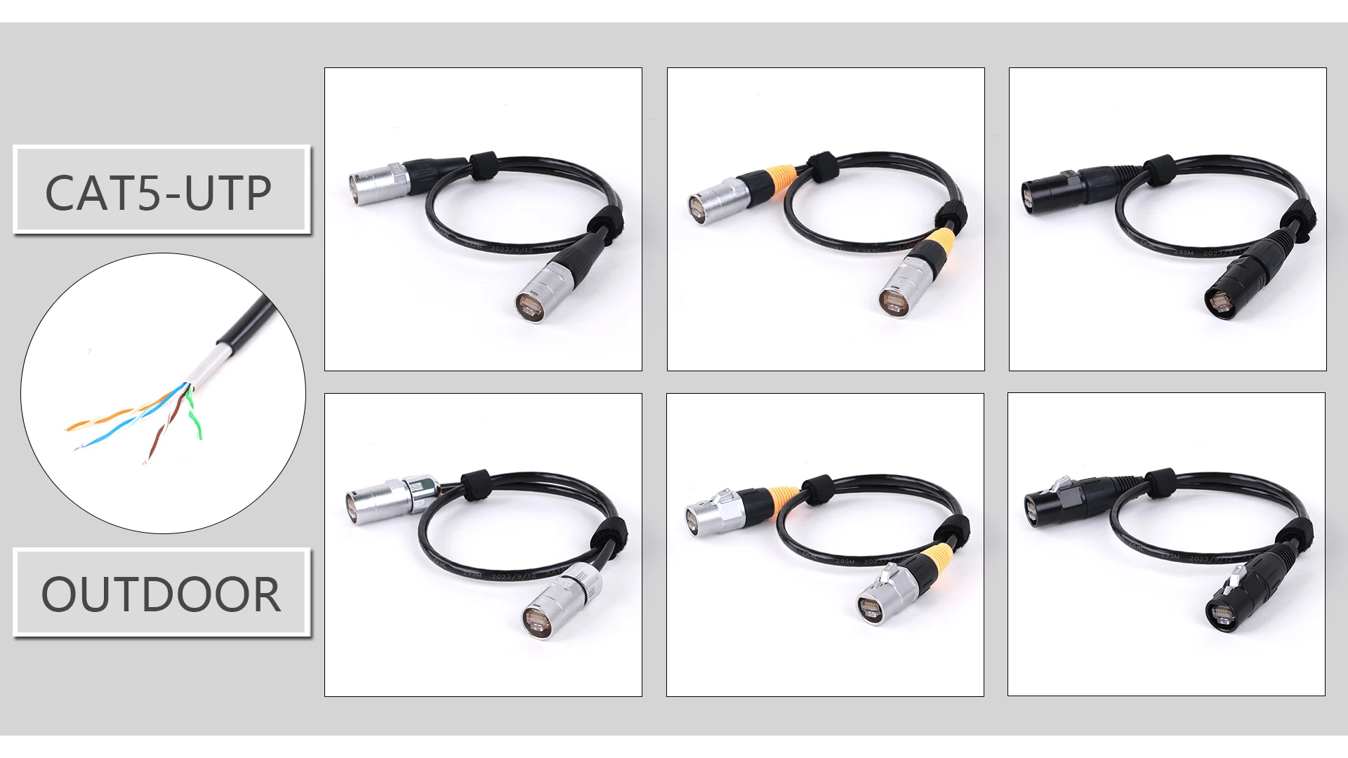0,3 M-100 M 1 PC CAT6 RJ45 Bühne EtherCON Verlängerung Ungeschirmtes Kabel Outdoor & Indoor LAN Netzwerk UTP Kabel mit Zinklegierung Stecker – Detail 10