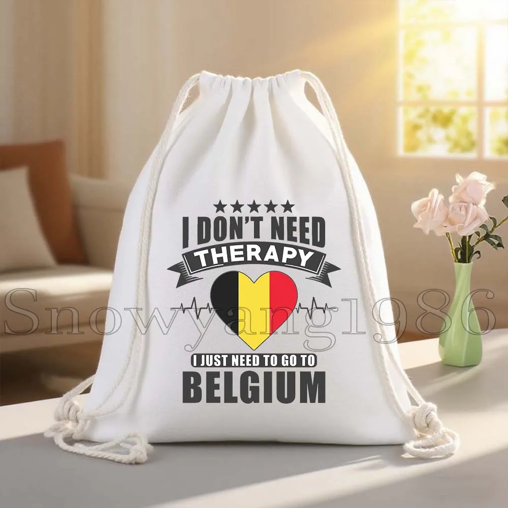 بروكسل بلجيكا العلم خريطة البلجيكية لطيف قماش الرباط أكياس كرة القدم على ظهره الصالة الرياضية القطن كيس الهدايا الرياضة اليوغا سلسلة حقيبة #3