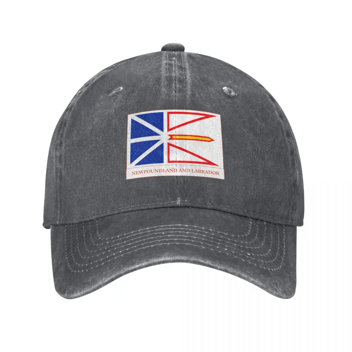 Flag of Newfoundland and Labrador with name - Newfoundland and Labrador Baseball Cap Hood Beach Bag Female Men's