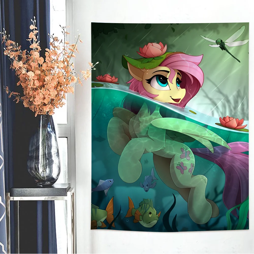 Animatie M-My L-Little Pony Cartoon Wandtapijt Hangende Decoratie Huishouden Interieur