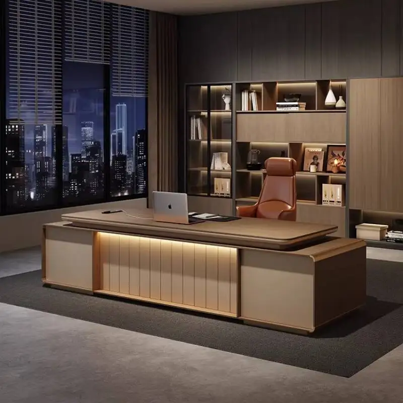 Charger Lights Office Desk Decoration Designer Storage Study Computer Office Desk Conference Modern Mesa De Escritorio Furniture