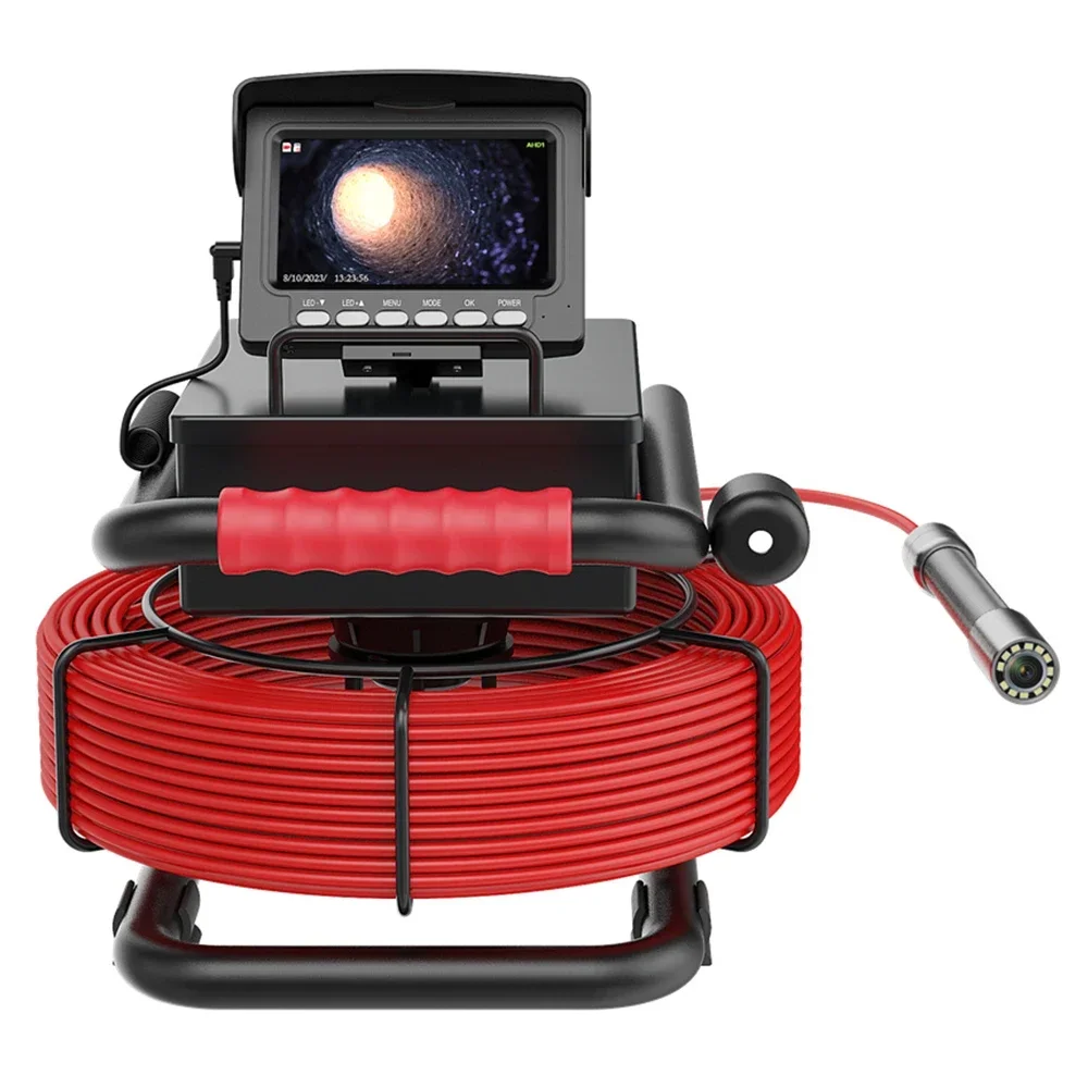 Sewer Pipe Inspection  22MM With DVR IP68 Waterproof Sewage Piping Drain Industrial Endoscope Camara with 4.3'' Monitdr