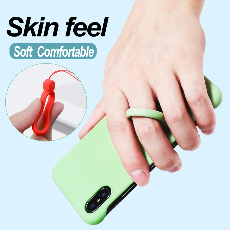 Silicone Lanyard Finger Strap for Iphone Samsung S25 Multicolor CellPhone Finger Ring Lanyard Hanging Rope for U Disk Keychain