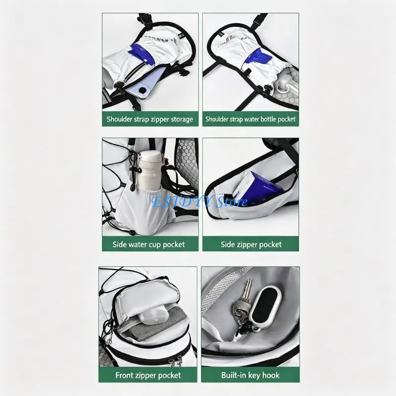 

G6DE Ergonomic Hiking Rucksack With Breathable Back Panel And Chest Clip For Pleasant Extended Journey Walking