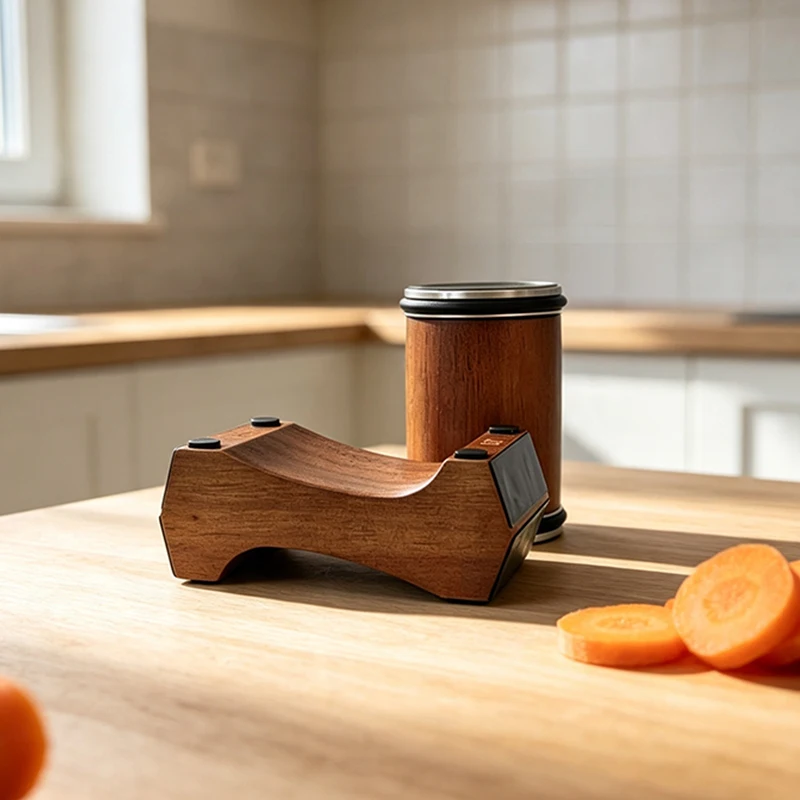 Rolling Knife Sharpener 4‑Angle 12/15/18/20 Wooden Base Magnetic Suction Knife Sharpener Tool Diamond Stone