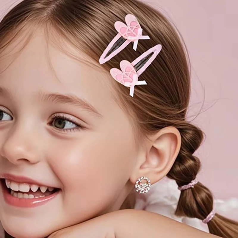 シンプルで可愛らしいバレエシューズ型ヘアピン BBクリップ 前髪用 パフォーマンス用 ジョーカーヘアアクセサリー エレガントな女性用ヘアピン 1