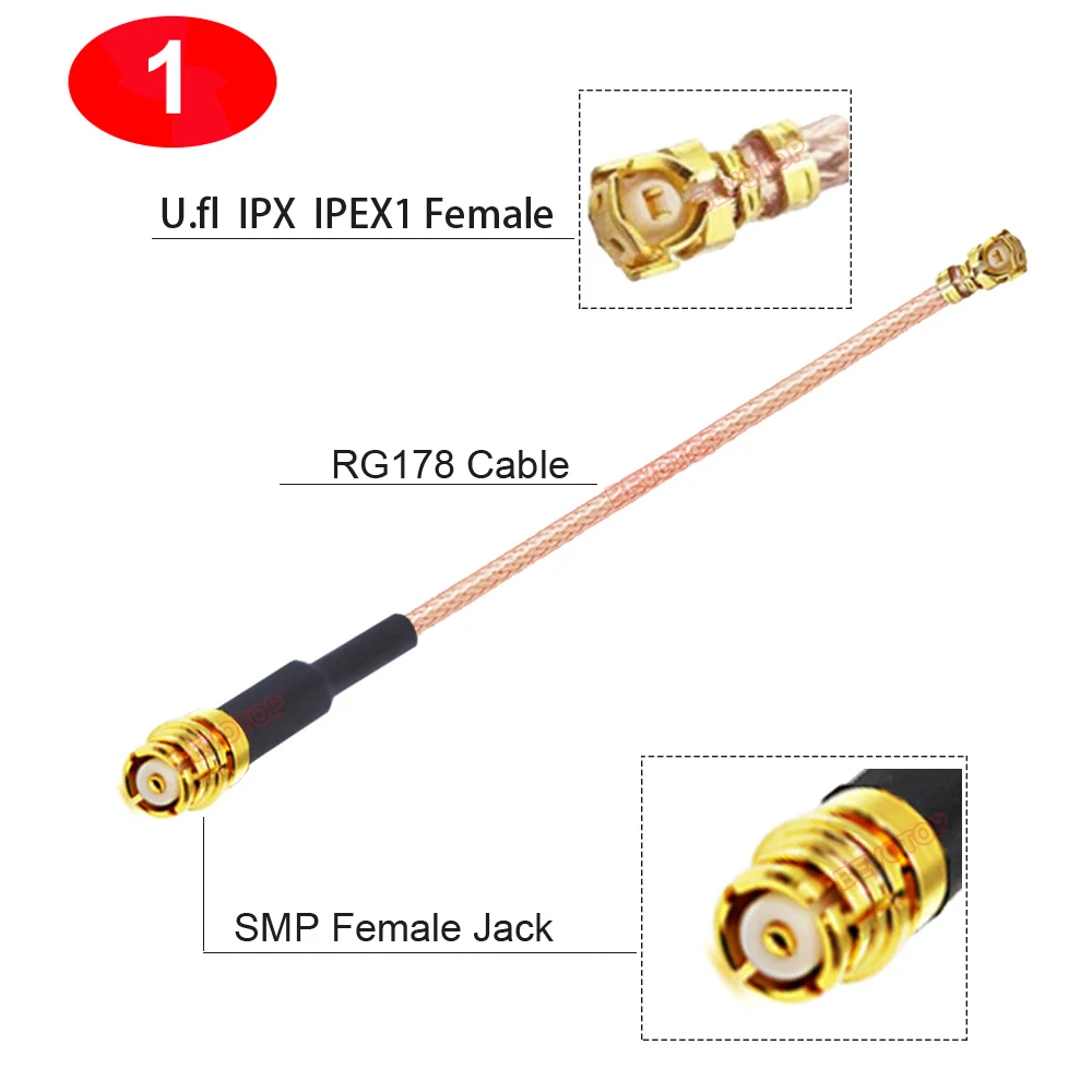 1 шт. SMP к кабелю SMP «папа/гнездо» к u.FL 1 гнездо RG178 кабель RF коаксиальный косичка удлинитель антенны перемычка BEVOTOP
