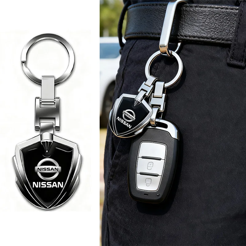 Car Emblem Fashion Metal Keychain 3D Car Metal Key Rings For Nissan Qashqai X J11 Trail Tiida Teana Skyline Juke X-trail Almera