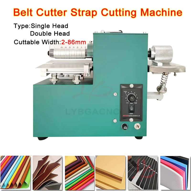 

New LY Single Double Head 25W 40W Leather Machine Belt Cutter Strap Cutting Machine Edge Folding Laminating Equipment 110V 220V