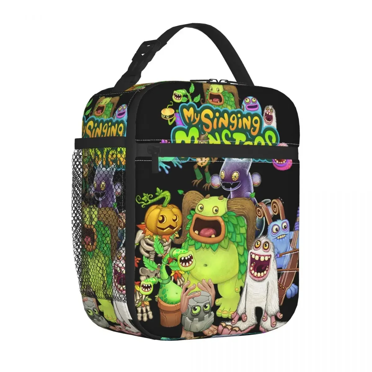 My Singing Monsters Game Cartoon Insulated Lunch Bags Portable Meal Container Bag Tote Lunch Box School Picnic Food Storage Bags