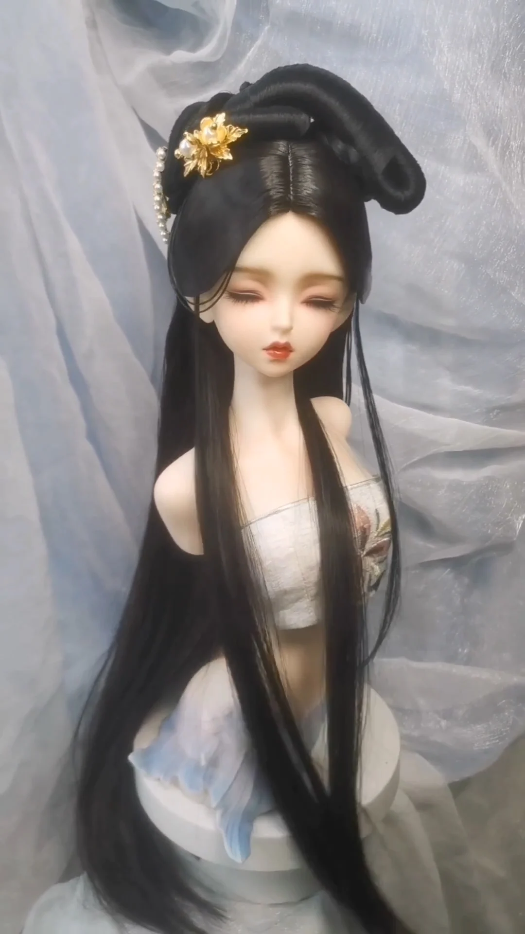 1/4 1/3 Scale Ancient Costume BJD Wig Doll Accessories Hanfu Style Hair Retro Long Wigs For BJD/SD YOSD MSD SD13 Girl SSDF C1975