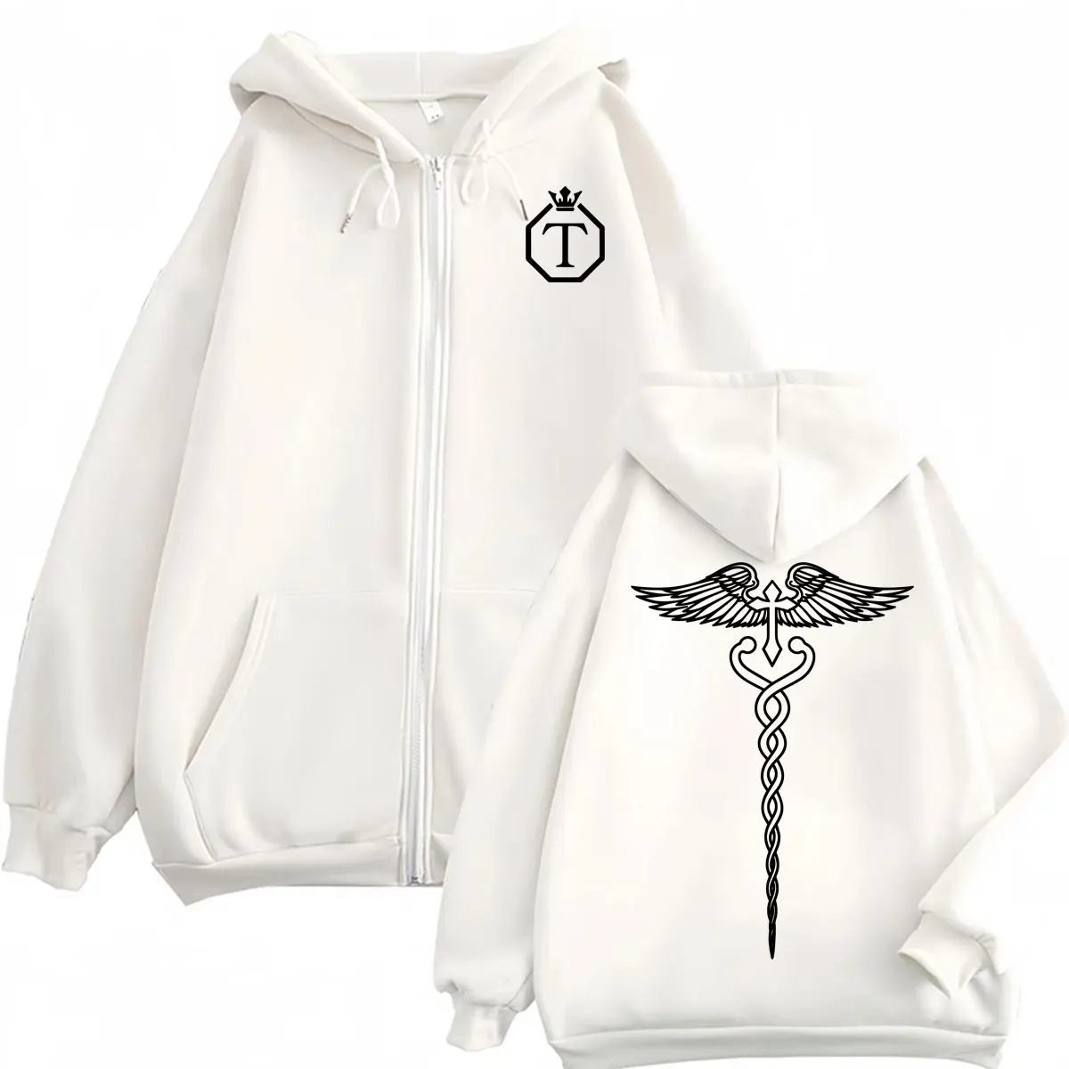 El Matador Ilia Topuria Tattoo Zip Up Hoodies für Männer und Frauen, Violence Aesthetic Jacke, Sweatshirts, Langarm-Pullover mit Reißverschluss, Mäntel – Detail 7