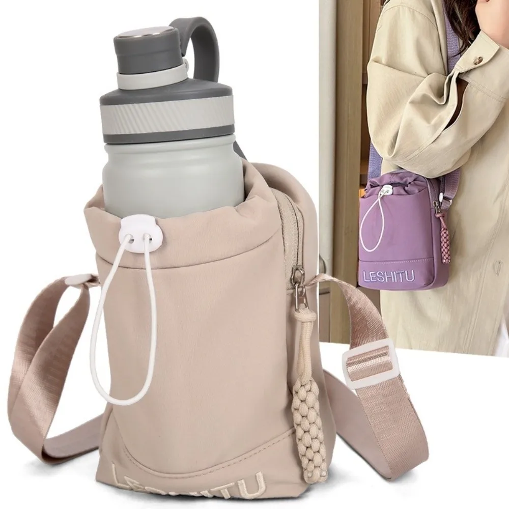 Water-resistant Water Bottle Carrier Bag Large Capacity with Phone Pocket Water Bottle Holder Versatile Portable Weekender Bag