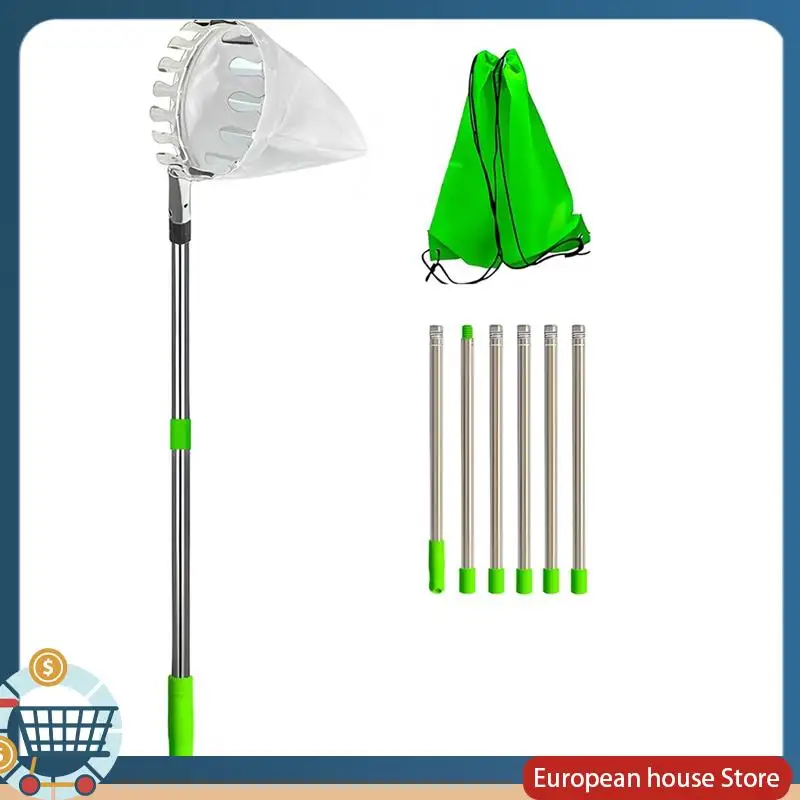 

ABFA из нержавеющей стали 4 м телескопический стержень для сбора фруктов с сумкой для хранения высокий сад сад инструмент для сбора деревьев