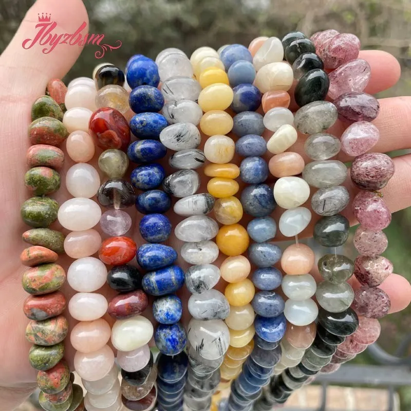 6-9x8-10mm Freeform Irregular Shape Loose Natural Stone Beads For DIY Necklace Bracelets Earring Jewlry Making 15\