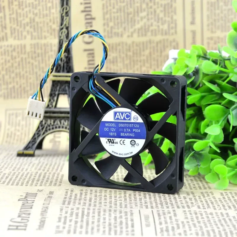 Original AVC DS07015T12U 12V 0.70A 7015 4-pin PWM CPU Fan for Large Air Volume Cooling