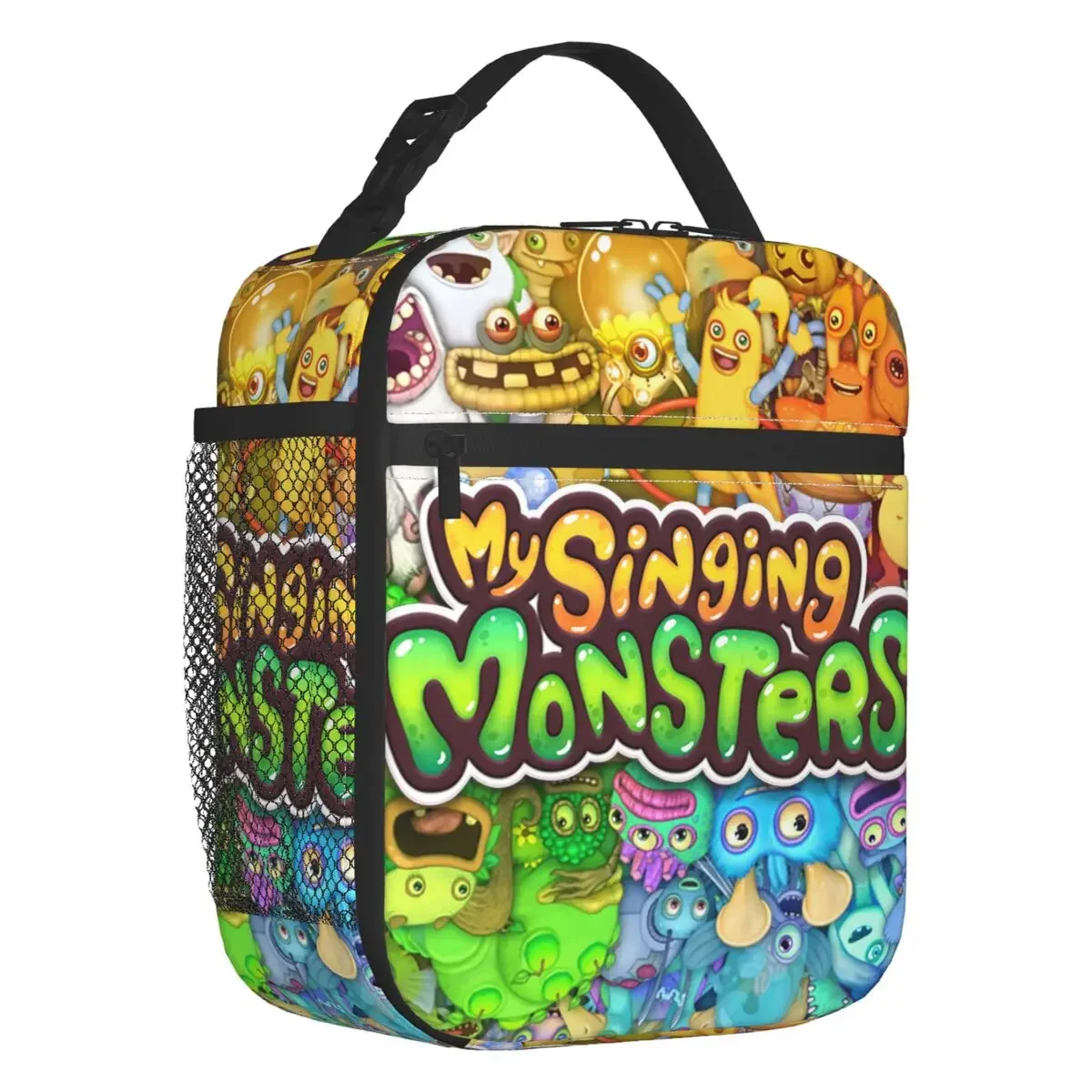 

Изолированный Ланч-бокс My Sing Monsters для женщин, портативный мультяшный термоохладитель для игры в аниме, Детская школьная коробка Bento
