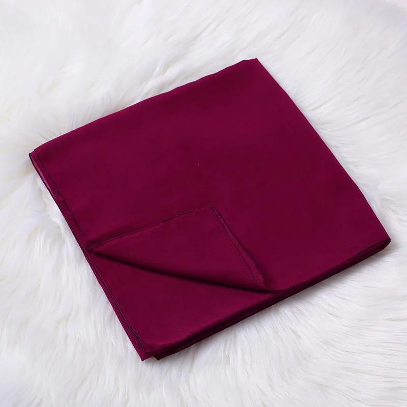 2024 110*110cm Fashion Women Solid Cotton Headscarf Hijab Muslim Large Square Towel Shawl Islamic Hijabs Arab Wrap Head Scarves