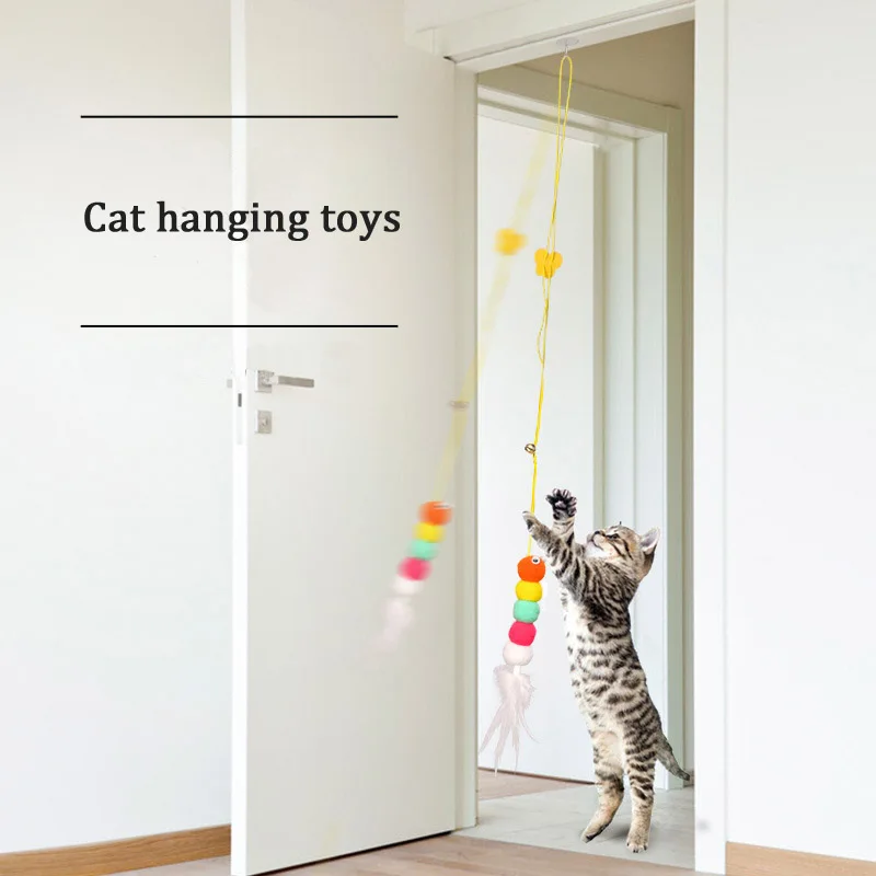 Pet Cat Toys Elasticity Retractable Hanging Door Type Interactive Toy For Kitten Mouse  Catnip Scratch Rope Toy Pet Supplies - Image 2