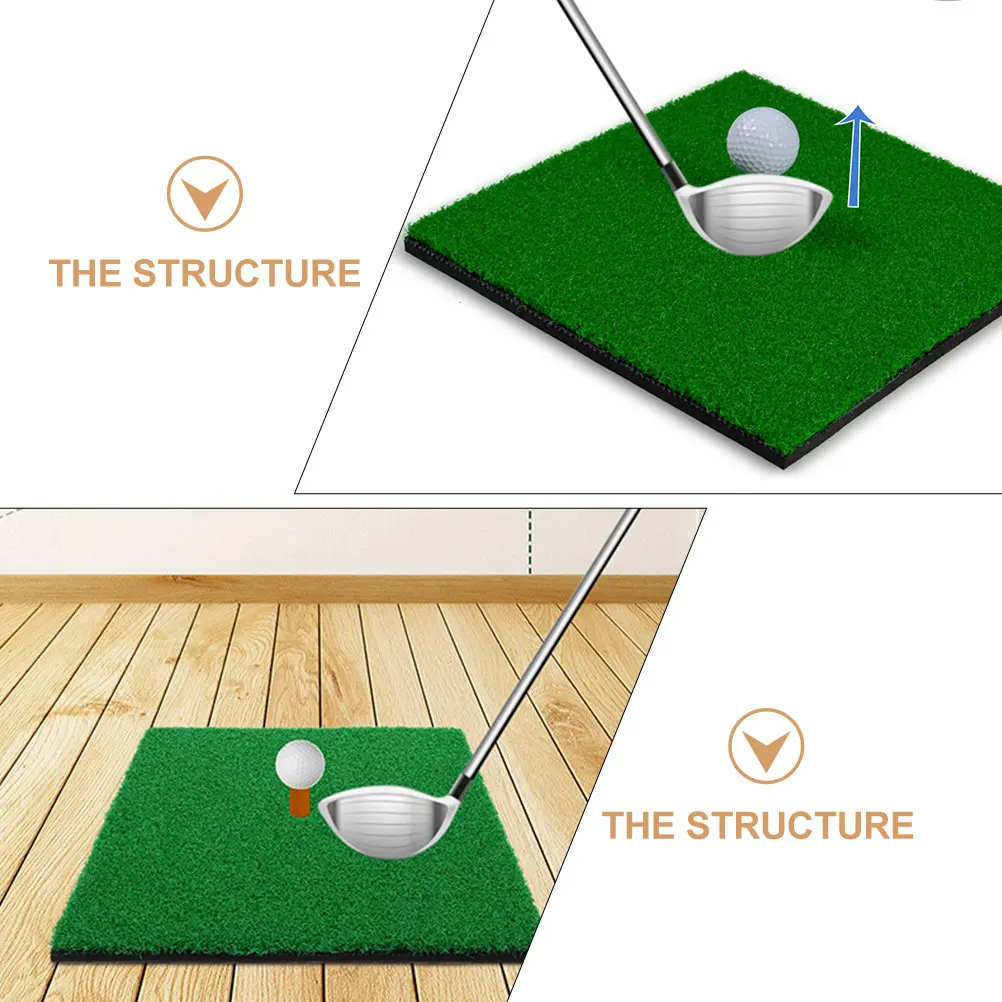 Golfs Practice Mat Simulation Grass Surface Professional Hitting Pad for Beginners Kids Pros Short Game Accuracy Training Aid