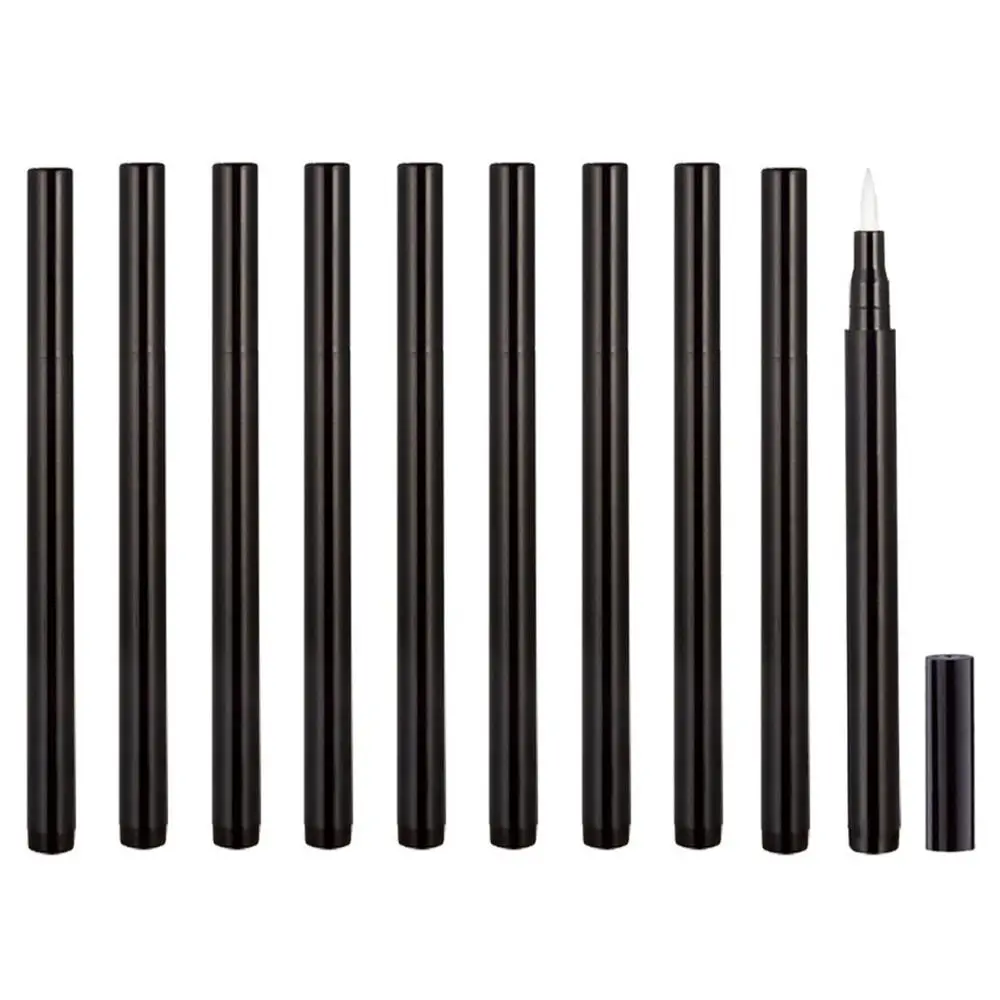 

10Pcs 2ml Eye Liner Bottle Black Empty Cosmetic Containers Straight Liquid Type Cotton Core Liquid Eyeliner Tube