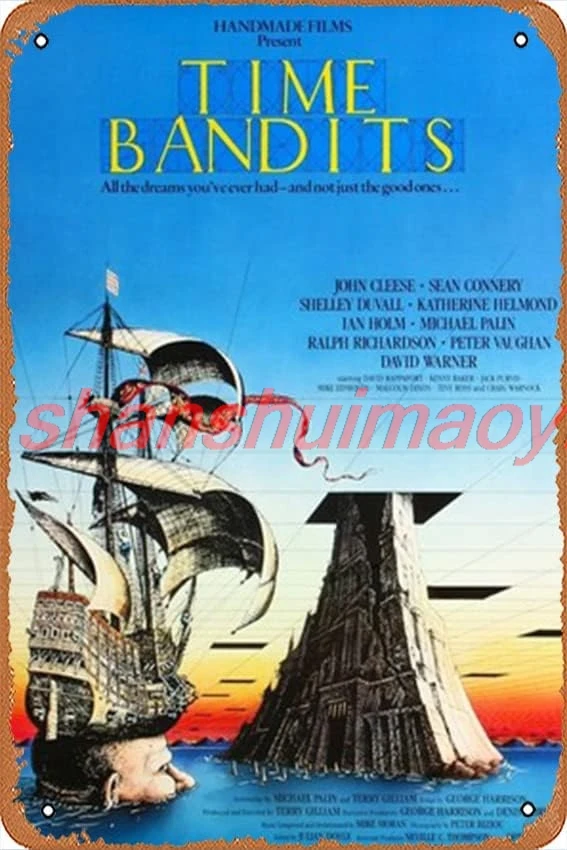 Time Bandits Movie Poster Decoration Family Restaurant Bar Cafe Wall Retro Decoration Sign Tin Logo 12x8 Inch 1pc shanshui