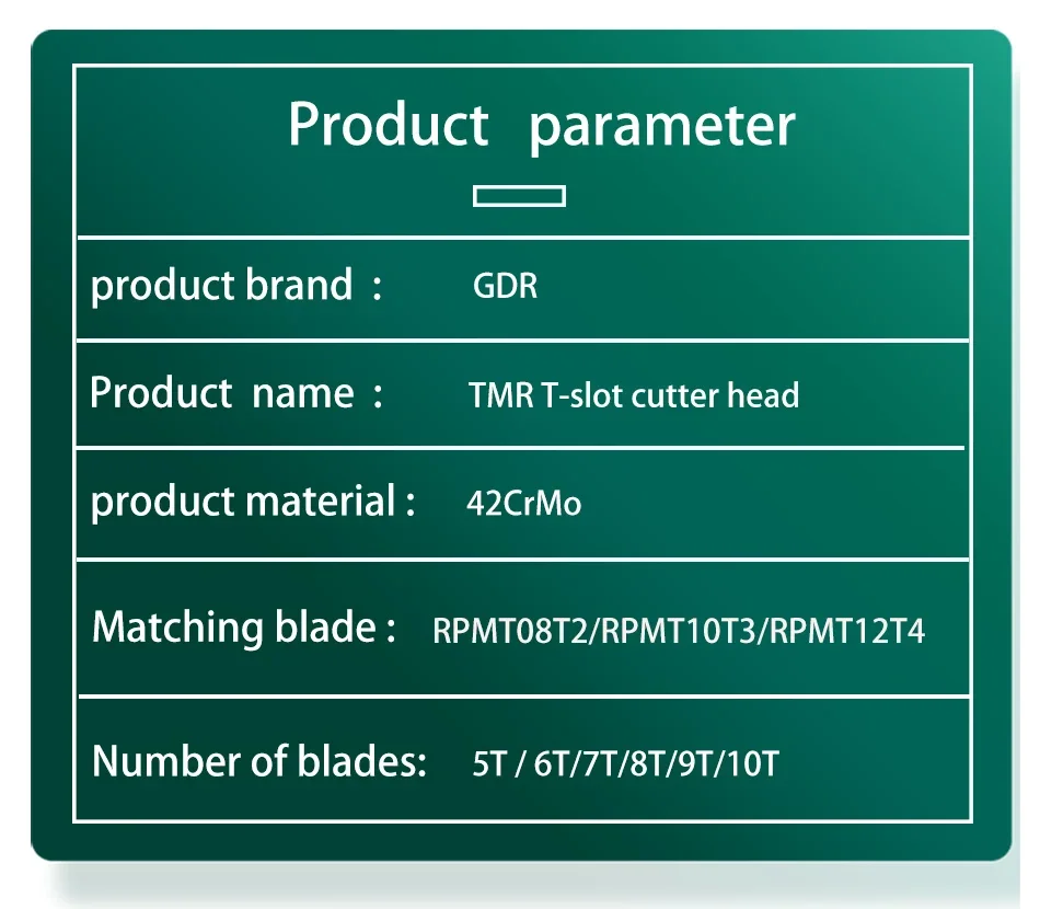 GDR TMR SMP EMR Planfräskopf EMRW6R EMR5R 63 50 80 100 RPMT Schaftfräskopf Schneidbearbeitung Rundnase Planfräser – Detail 10