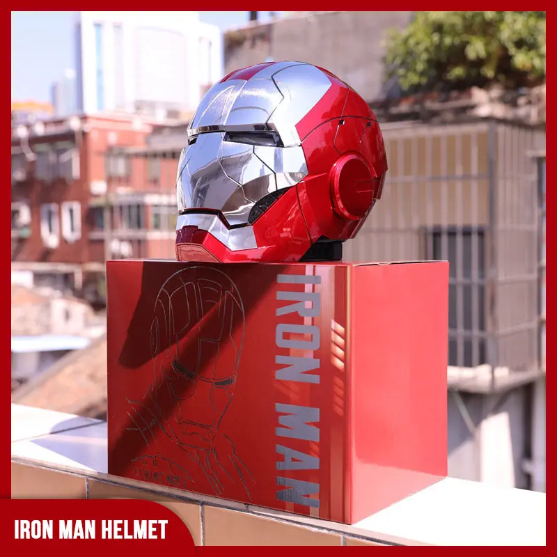 

[In Stock] 1:1 Marvel Iron Man Helmet Autoking Cosplay MK5 Helmet Voice Remote Control Automatic Mask Action Figure Xmas Gift