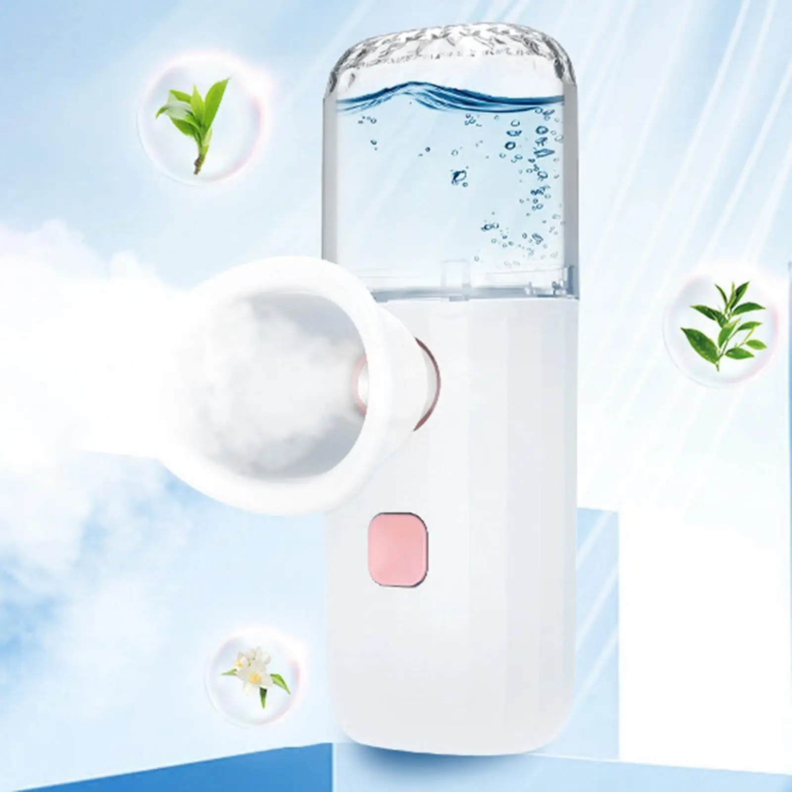 เครื่องเพิ่มความชื้นในอากาศขนาด30มล. เครื่องทำความชื้นแบบพกพาขนาดเล็กไร้สายนาโน penyemprot wajah ส่วนบุคคล