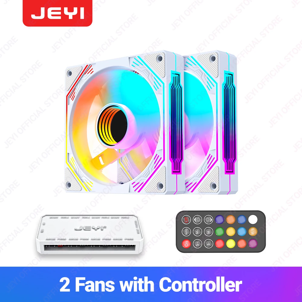 Jeyi Argb Fan 120Mm Pc Koelventilatoren Computer Fan Ultra Stille Heatsink Met 4pin Pwm, 5V 3pin Argb Adresseerbare Sync/Rc Poort