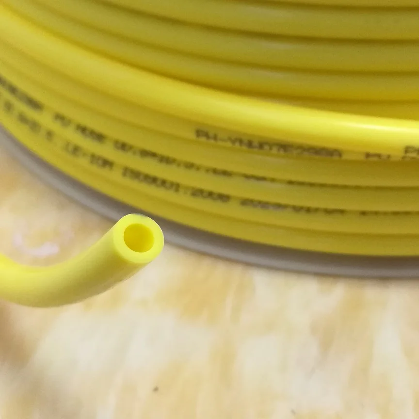 Imagem -03 - Metros Lote pu Amarelo Traqueia 8x5 mm Dutos Resistência ao Gelo Poliuretano Compressor de ar Mangueira Tubo de ar 8*5 mm 100