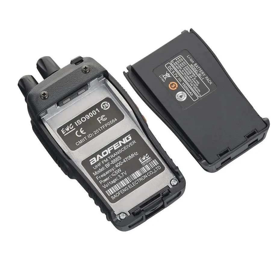جهاز اتصال لاسلكي bf888s أجهزة راديو احترافية ثنائية الاتجاه قابلة لإعادة الشحن هاتف داخلي طويل المدى UHF للبالغين محمول باليد 5 عبوات