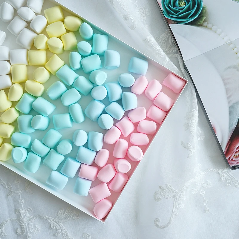 10 faux guimauves artificielles pour décoration de gâteaux, desserts, vitrines et photographie, sucre factice