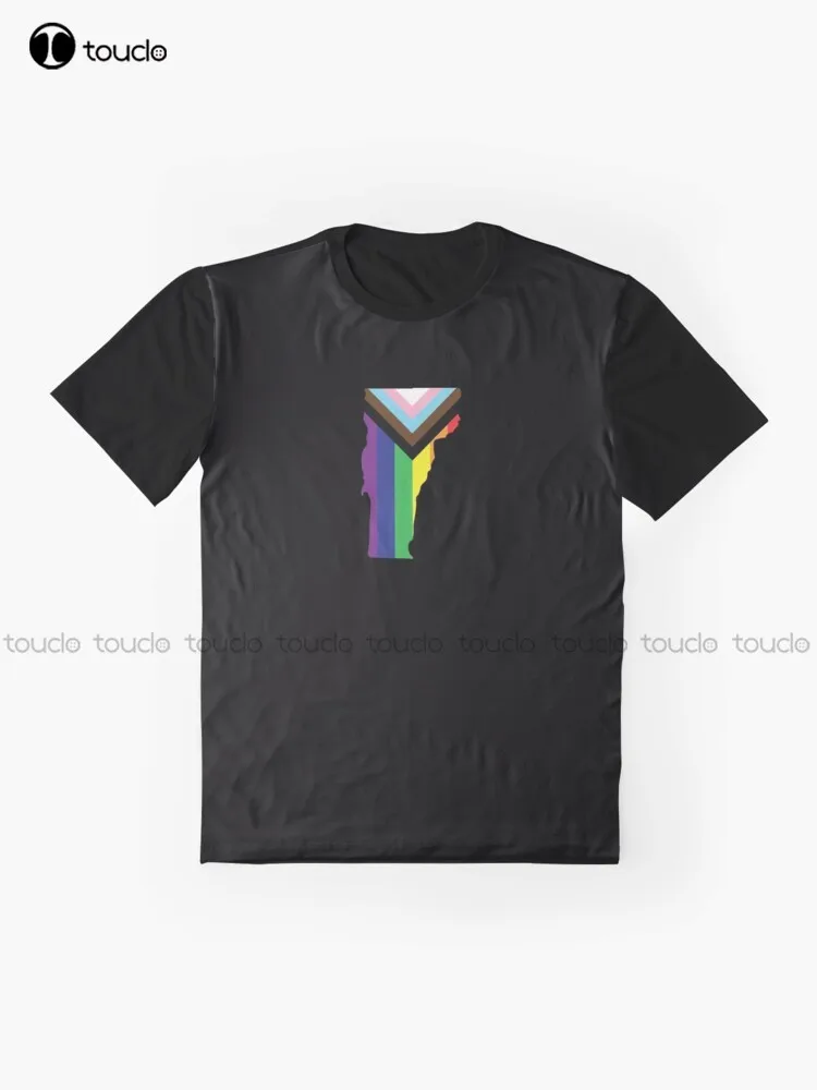 Vermont Pride Flag State Pride Flag Graphic T-Shirt Custom Aldult Teen Unisex Digital Printing Tee Shirts Christmas Gift Xs-5Xl