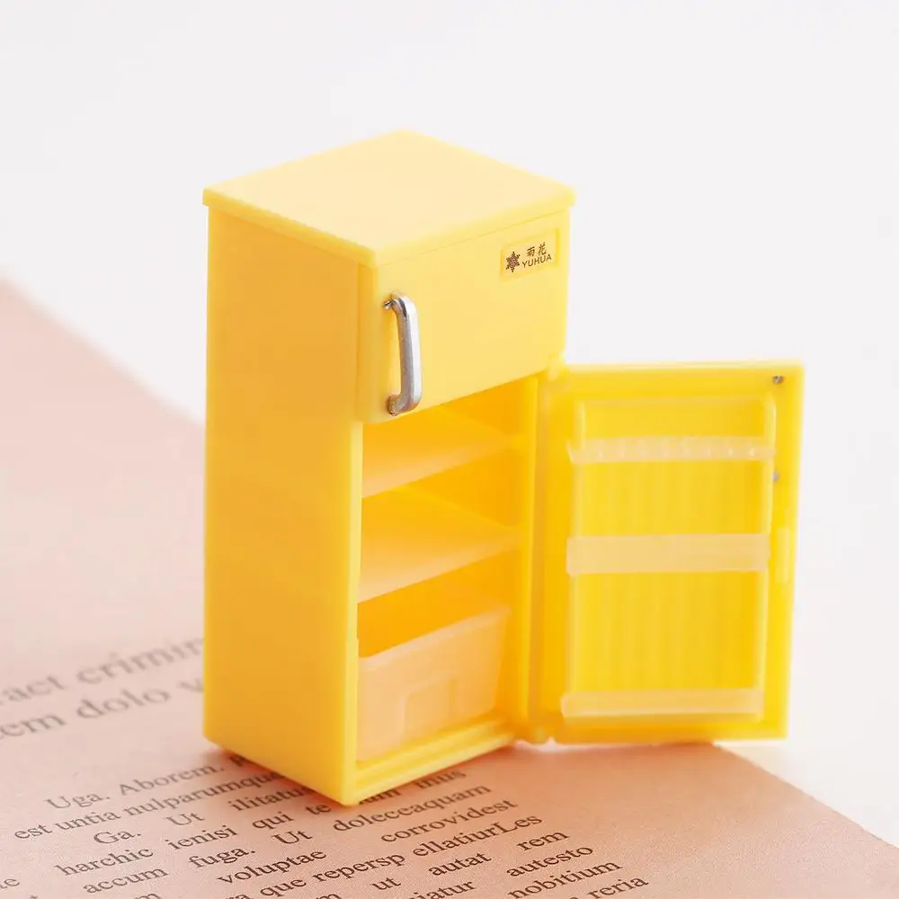 Congelatore Modello in miniatura Artigianato Accessori per casa delle bambole 1:12 Casa delle bambole in miniatura Decorazione della casa delle bambole Simulazione Frigorifero