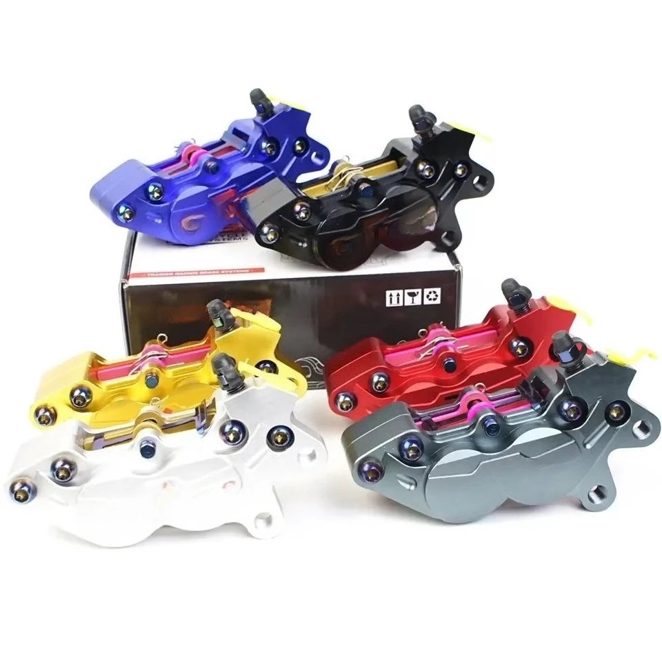 off Road Vehicle Modification CNC Aluminum Alloy Motorcycle Disc Brake Caliper 4 Pistons Made in Mainland China