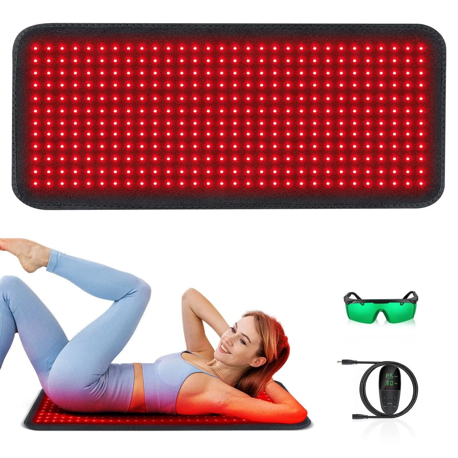 

NEW 360 LEDs Red Light Belt 660nm&850nm Infrared Light Therapy Pad For Body Fatigue Deep Therapy For Back Knee Hands Feet Relief