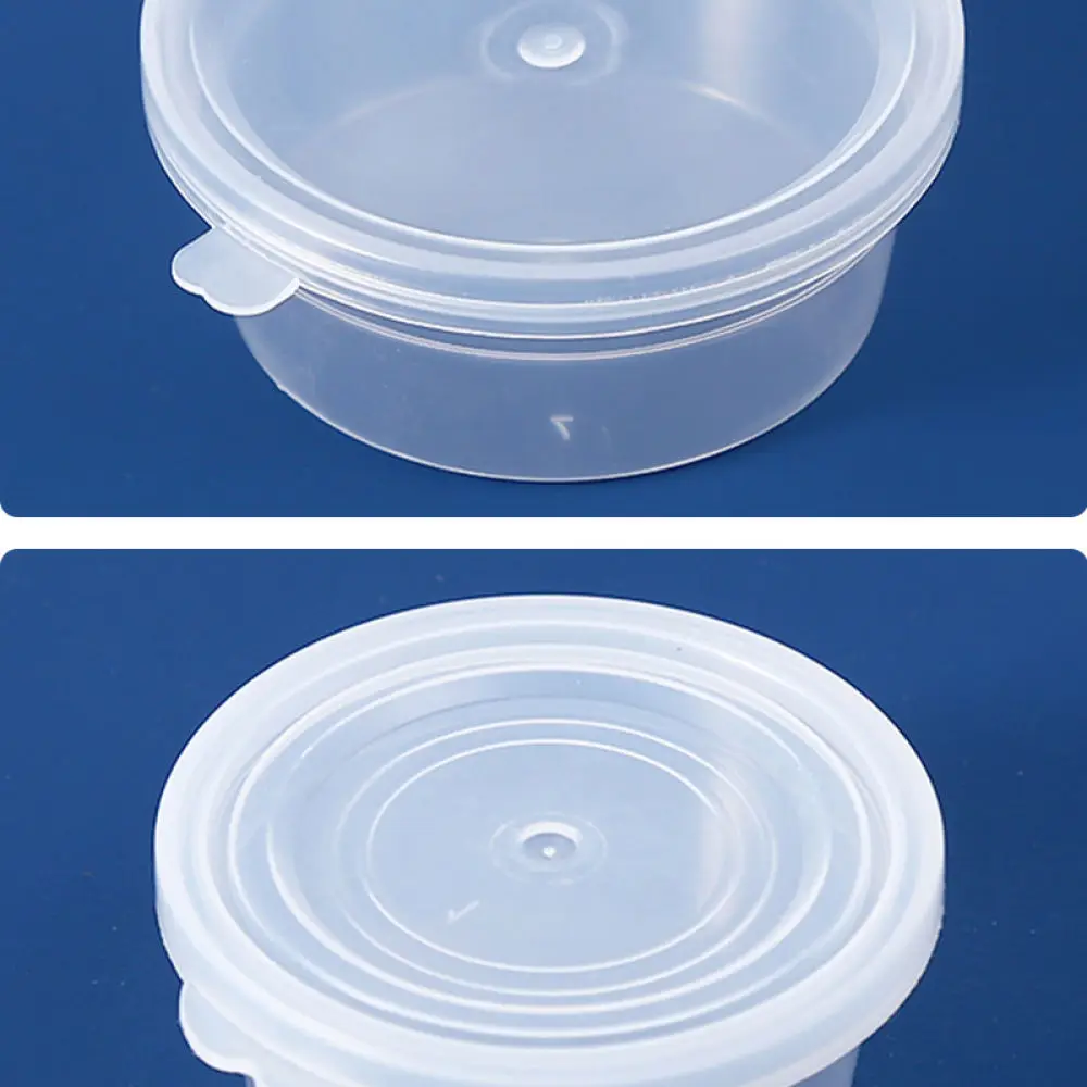 Durable Plastic Organizer Box For Slime Clay Putty Storage Transparent Sealed Cups For DIY Craft Supplies