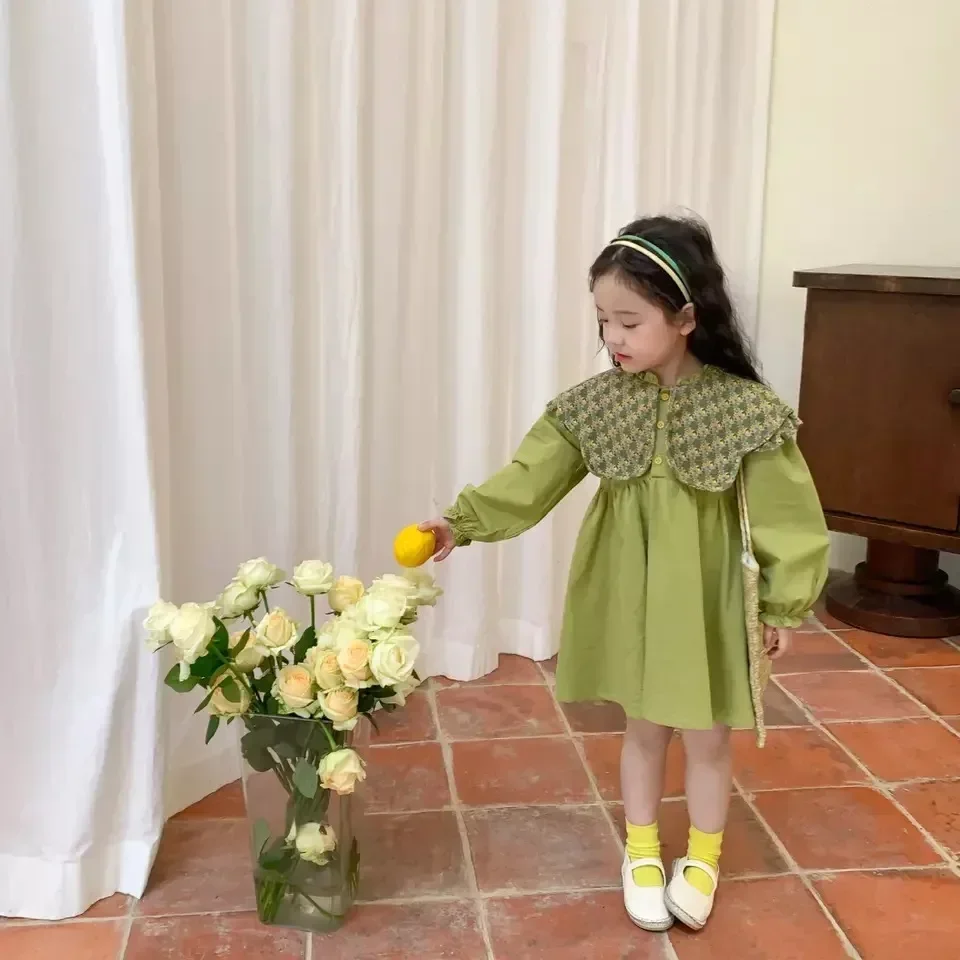 

Girls Dress Autumn Spring New Long Sleeve Kids Dress Princess Dress Kids Clothes Vestido Flower Girl Dresses Clothing Wholesale