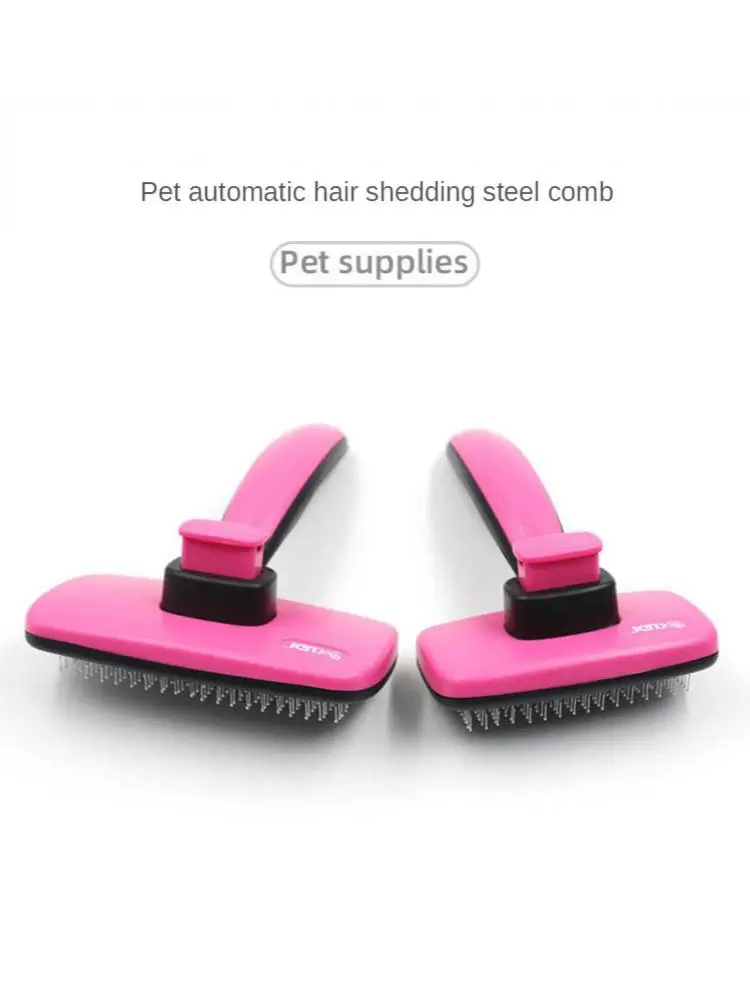 Pet Automatic Hair Removal Needle Brush, Short Section Grooming Comb, Dog Supplies