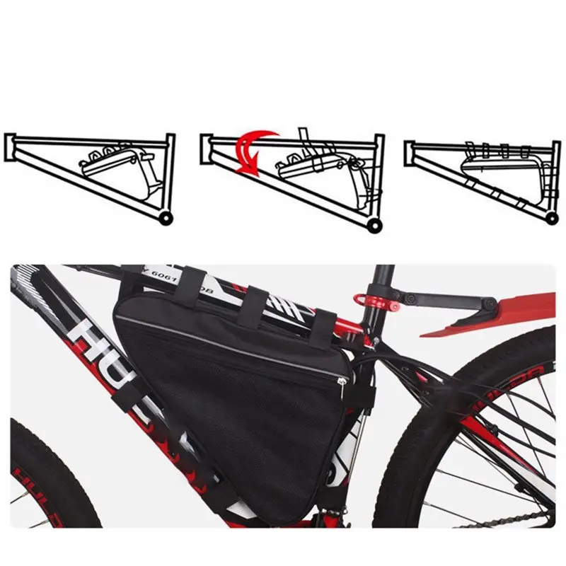 A30P-Max Load 126 Cells E-BIKE Electric Bicycle Triangle Battery Bag 36V 48V 60V 72V Black Bicycle Frame Triangle Bags view 2