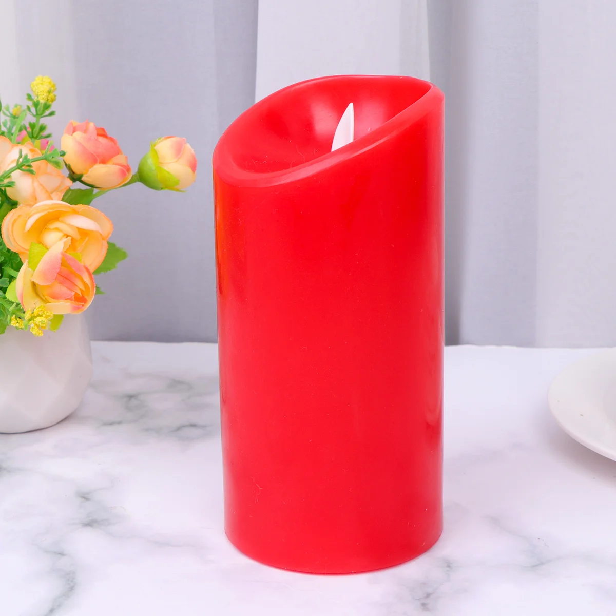 

Led Flameless Electric Light Red 2.75 Inch Flickering For Wedding Party Home Decor Holiday Ambience Safe