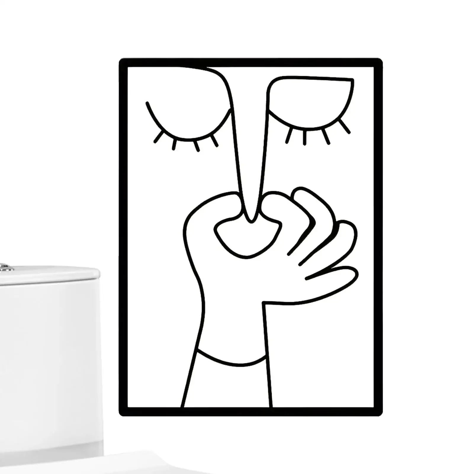 Funny Bathroom Wall Art Black and White Bad Smell Decoration Humor Toilet Wall Metal Signs for Home Apartment Hotel Office