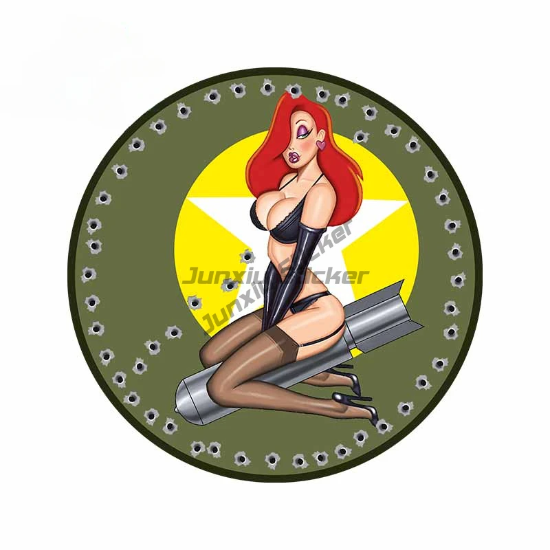 

For Pin Up Girl Personality Creative Car Stickers Fashion Fine Decal 3D Waterproof Custom Printing Decor