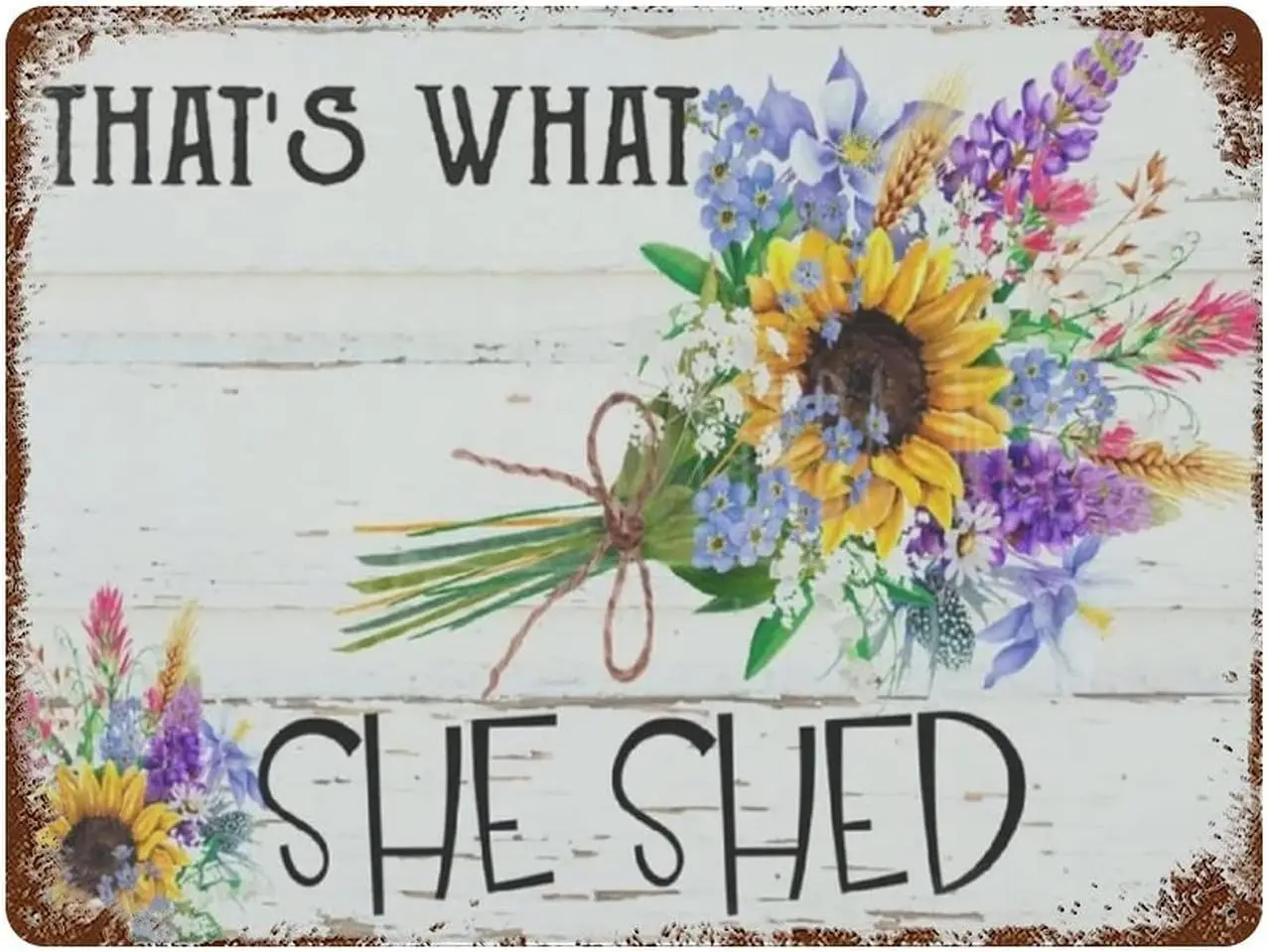 XianJinDu That's What She Shed Vintage Metal Tin Sign for Home Coffee Shop Office Wall Art Metal Poster Garage Decor Ma sign
