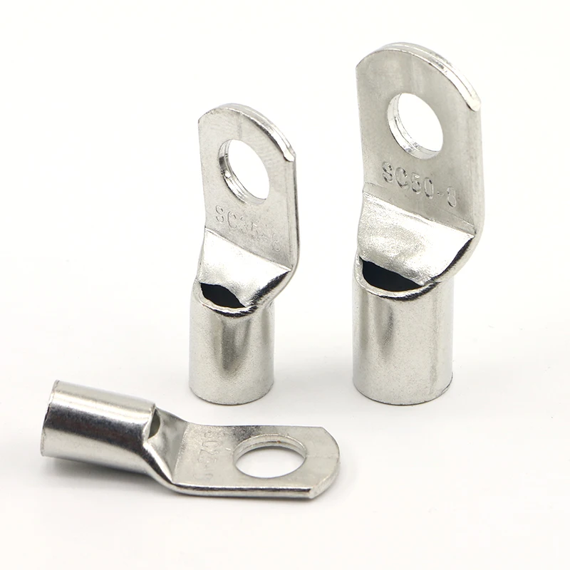SC Type Wire Nose Terminal SC6 SC10 SC16 SC25 Crimp Cable Connector Copper Battery Block Lugs Hole 6mm 8mm 10mm 12mm - view 5